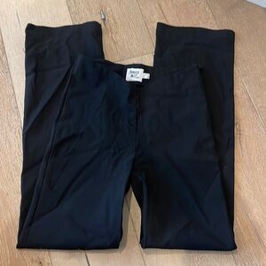 Princess Polly V Front Wide Leg Black Pants